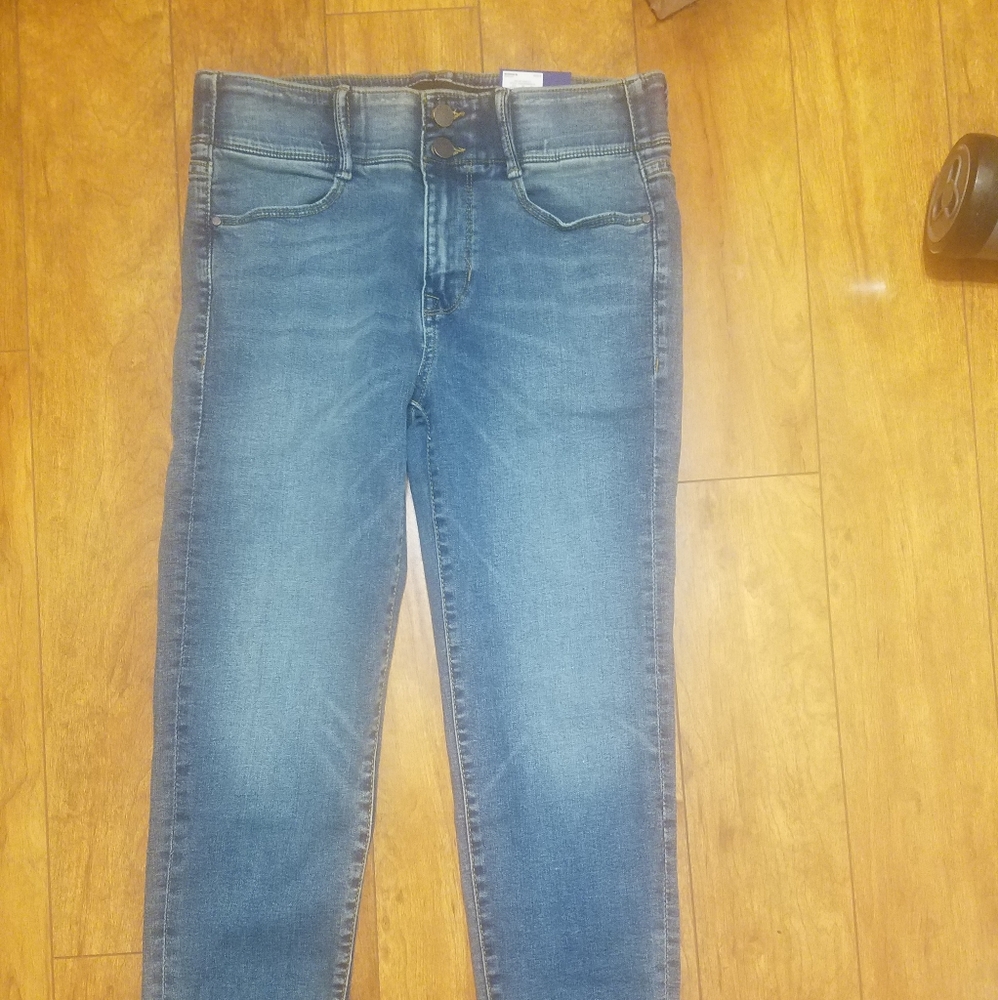 APT9 tummy control denim capris